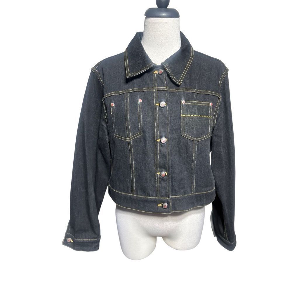Flame By Johnny Blaze Reversible Animal Print Denim Jacket Size Large
